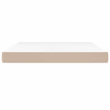 Vidaxl pocketveringmatras medium 180x200x20 cm kunstleer cappuccinokleurig