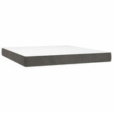 Vidaxl pocketveringmatras medium 180x200x20 cm fluweel donkergrijs