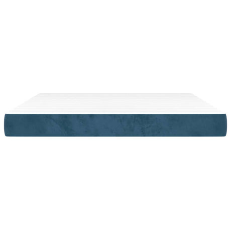 Vidaxl pocketveringmatras medium 180x200x20 cm fluweel donkerblauw