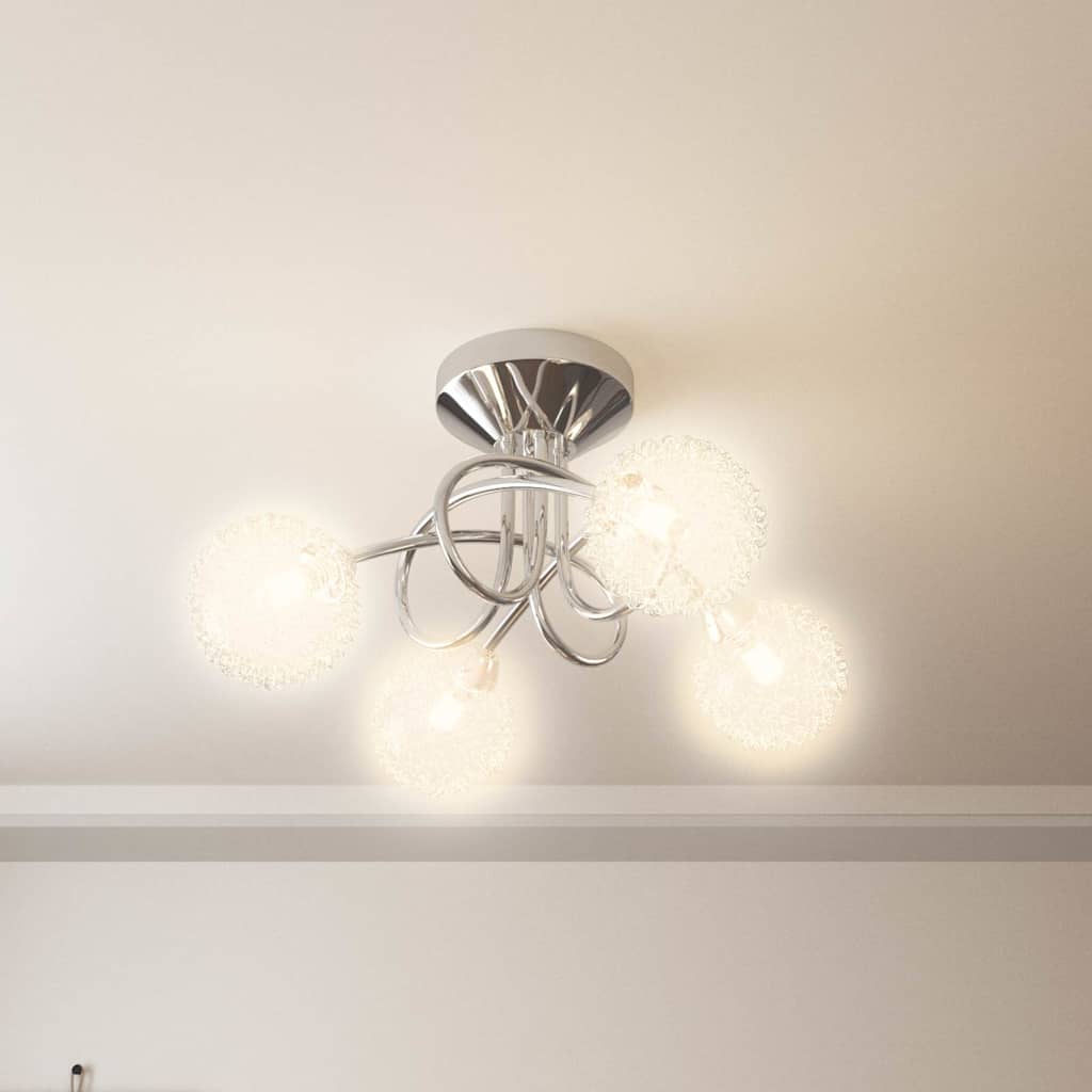 VIDAXL -Deckenlampe mit Maschendrahtkappen für 4 x G9 LED