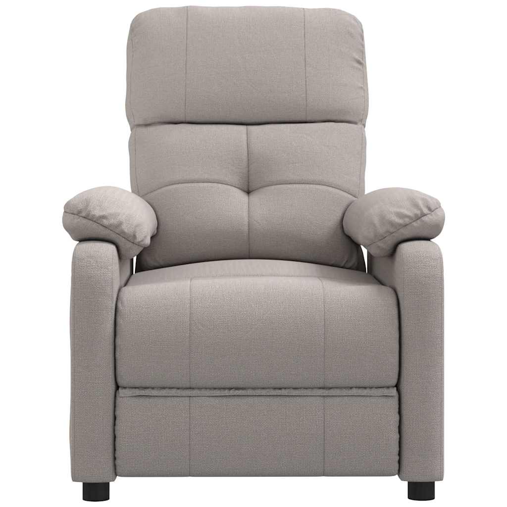 Vidaxl fauteuil verstelbaar stof taupe