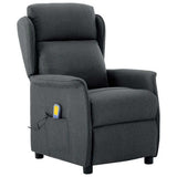 Vidaxl massagestoel met kussen donkergrijs 93.5 x 67.5 x 101.5 cm stof