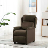 Vidaxl massagestoel met kussen bruin 93.5 x 67.5 x 101.5 cm stof