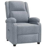 Vidaxl fauteuil verstelbaar stof lichtgrijs