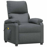 Vidaxl massagestoel stof donkergrijs