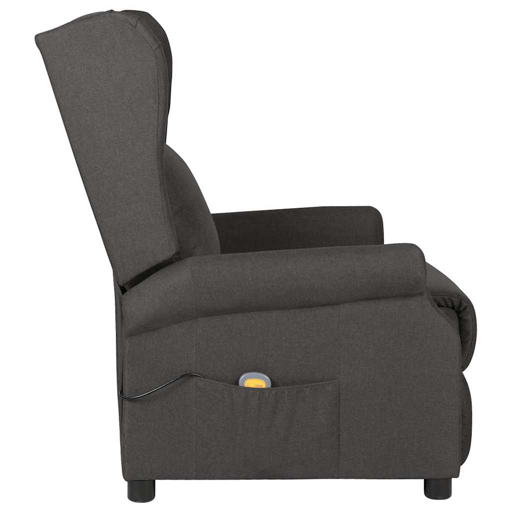 Vidaxl massagestoel stof donkergrijs