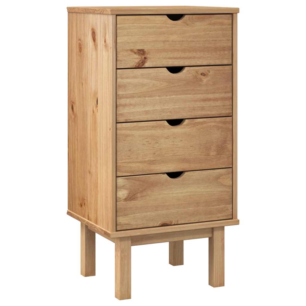 Vidaxl ladekast otta 45x39x90 cm massief grenenhout