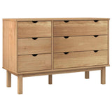 Vidaxl ladekast otta 111x43x73,5 cm massief grenenhout