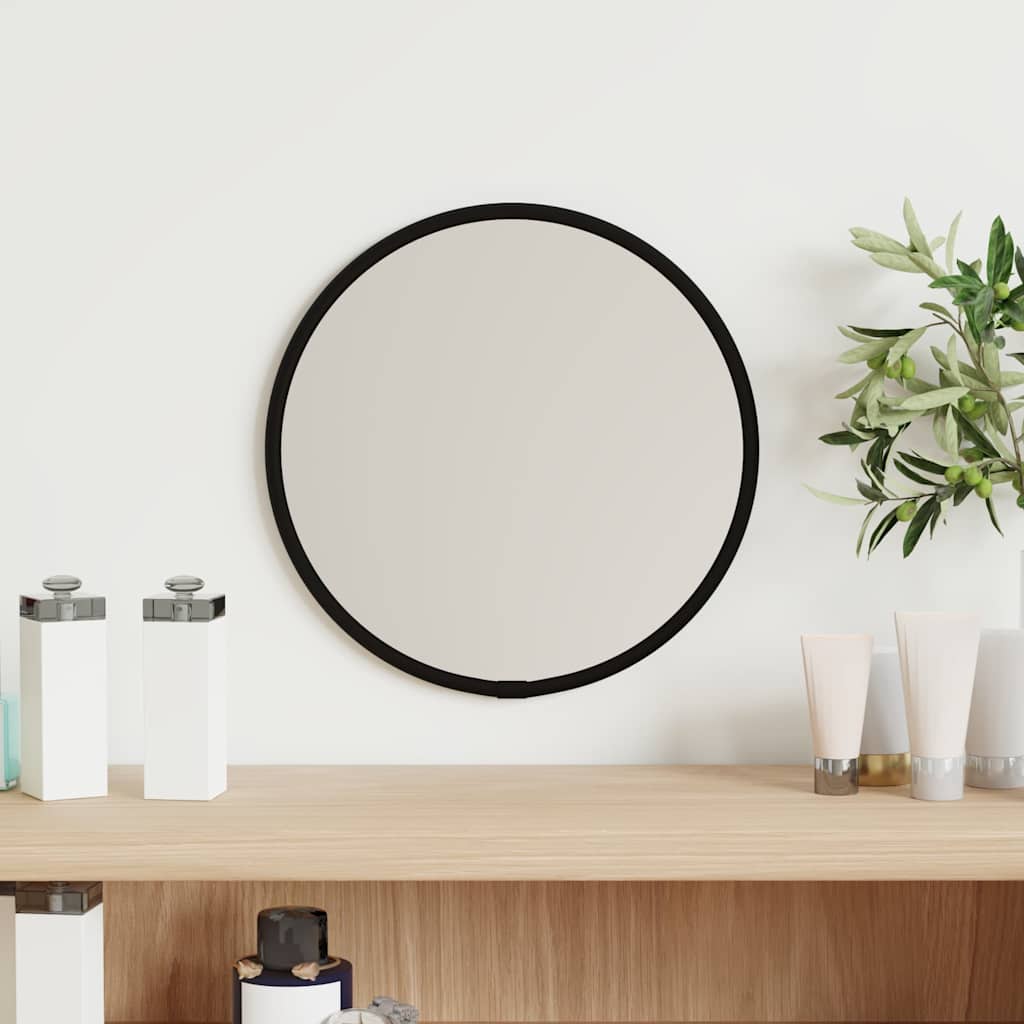 Vidaxl Wandspiegel rund Ø20 cm schwarz