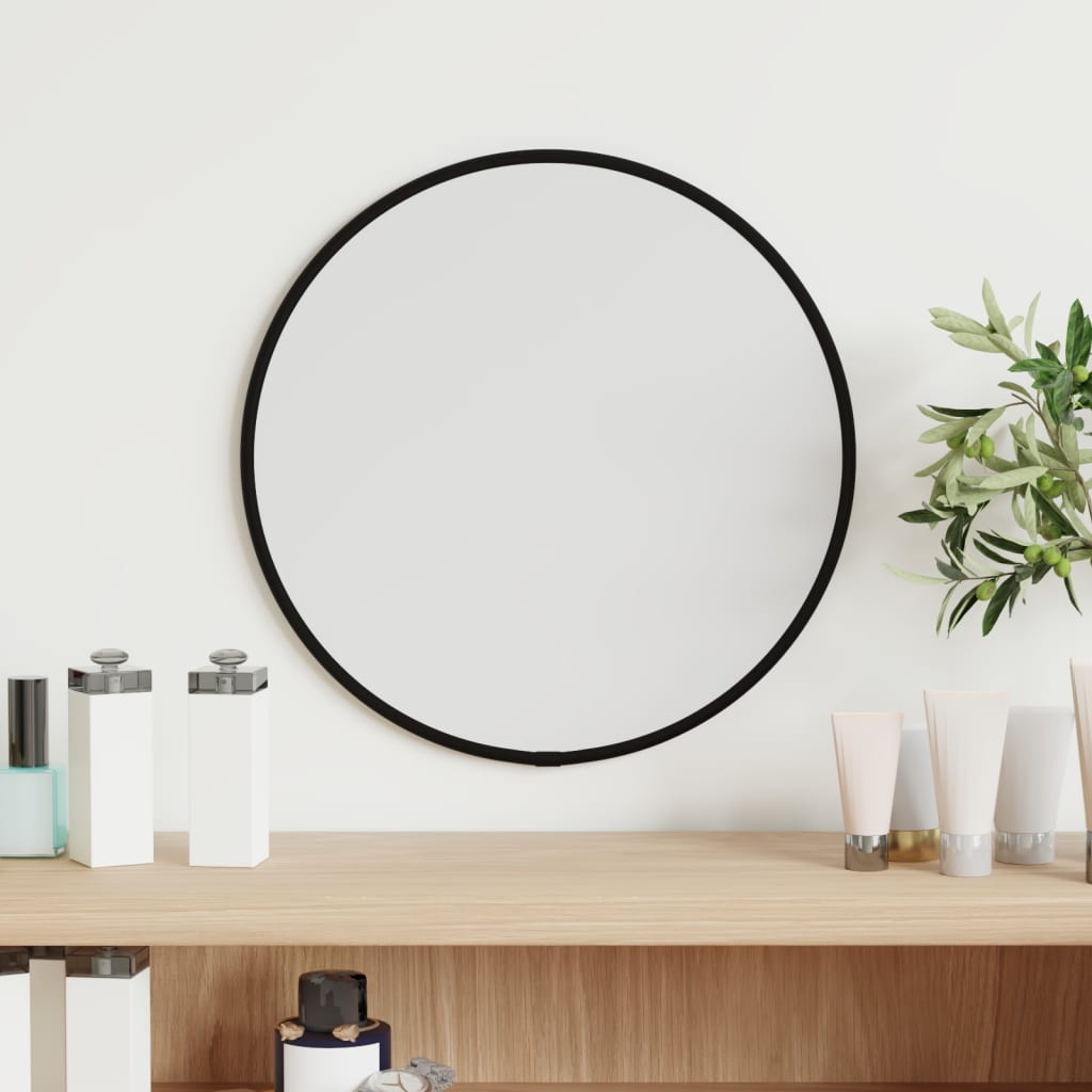 Vidaxl Wall Mirror Round Ø30 cm černá