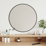 Vidaxl Wall Mirror Round Ø50 cm černá