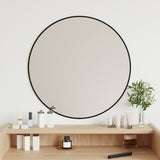 Vidaxl Wall Mirror Round Ø60 cm svart