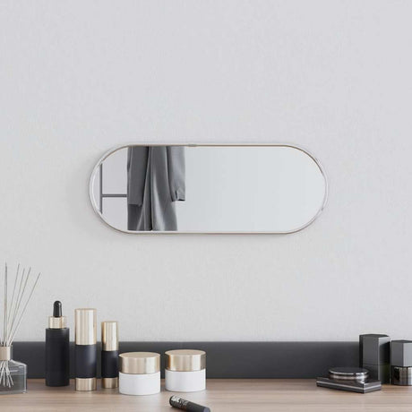 Vidaxx Wandspiegel 40x15 cm oval silberfarben