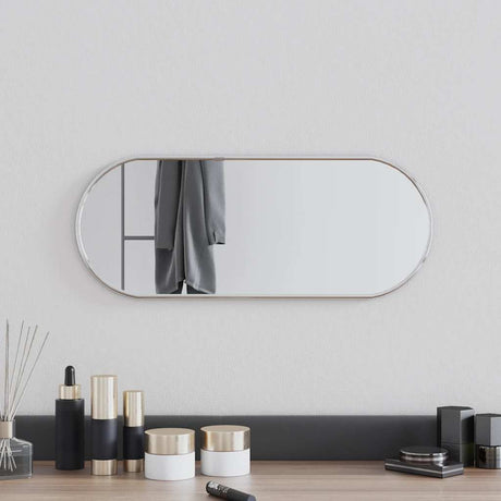 Vidaxl -Wandspiegel 50x20 cm oval Silberfarbe