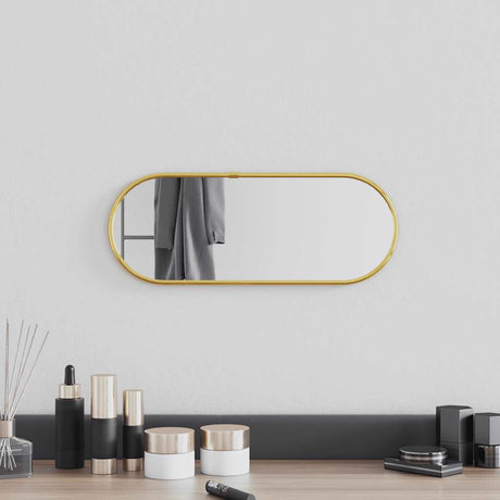 Vidaxx Wandspiegel 40x15 cm oval goldfarben