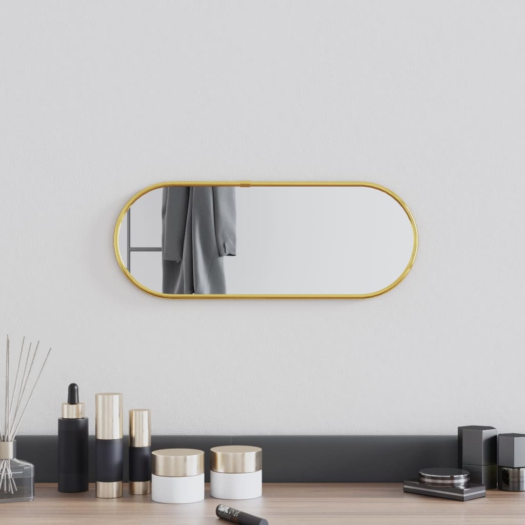 Vidaxl Wall Mirror 40x15 cm ovalt guldfärgat