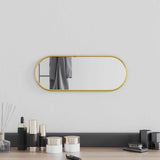 Vidaxx Wandspiegel 40x15 cm oval goldfarben