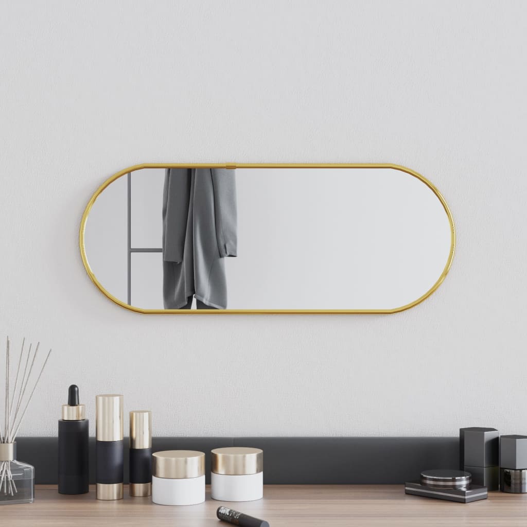 Vidaxl Wall Mirror 50x20 cm oválné zlaté barvy