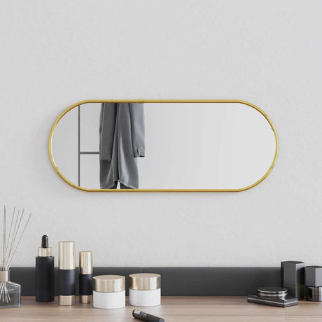 Vidaxl Wandspiegel 50x20 cm ovales Goldfarbe