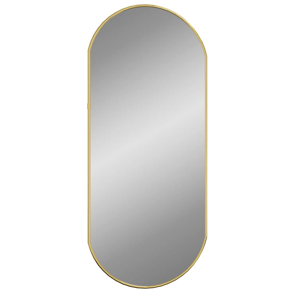 Vidaxl Wall Mirror 70x30 cm Ovalguldfärgad