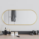 Vidaxl Wand Spigel 70x30 cm oval Gold faarweg