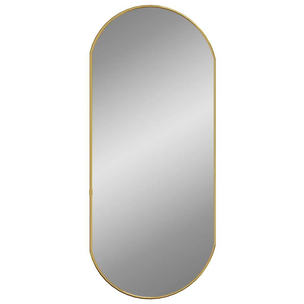 Vidaxl Wall Mirror 80x35 cm Oval gullfarget