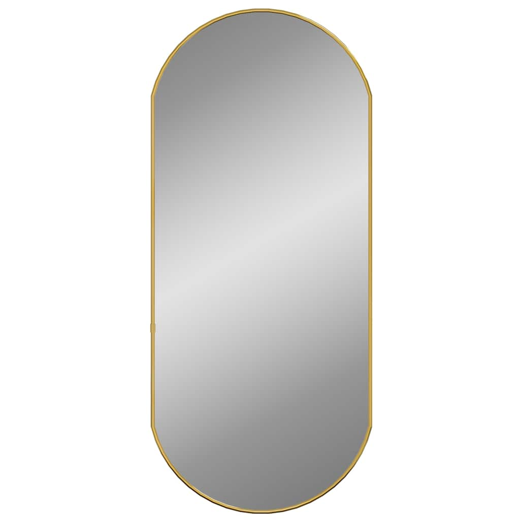 Vidaxl Wall Mirror 80x35 cm Oval gullfarget