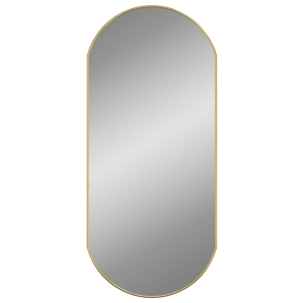 Vidaxl Wall Mirror 90x40 cm Oval gullfarget