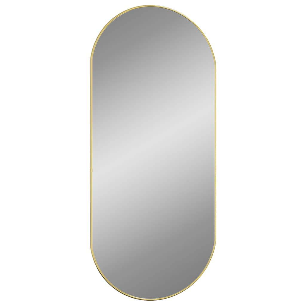 Vidaxl Wall Mirror 100x45 cm Oval gullfarget