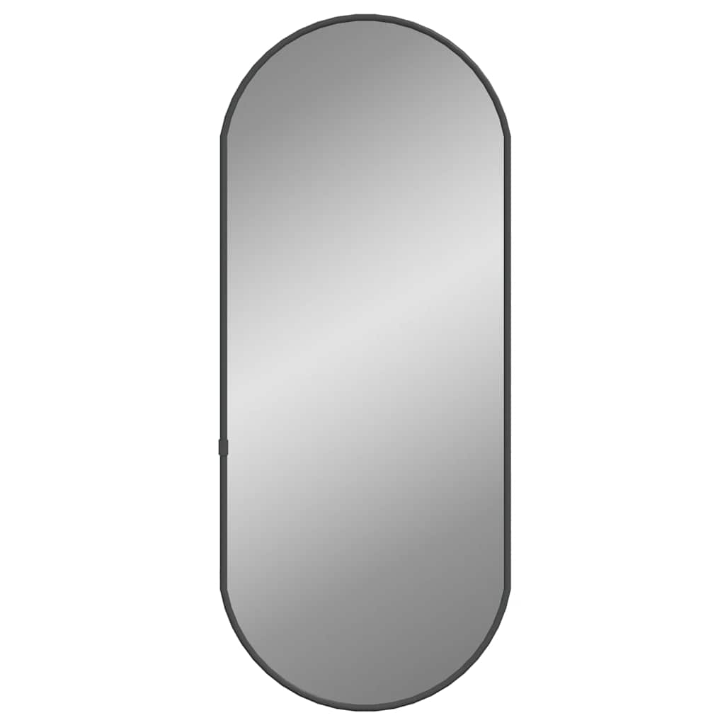 Vidaxl Wall Mirror 60x25 cm Oval Black