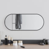 Vidaxl Wall Mirror 60x25 cm Oval Black