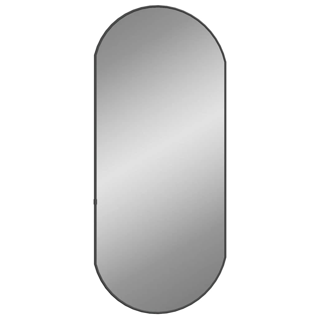 Vidaxl Wall Mirror 80x35 cm Oval Black