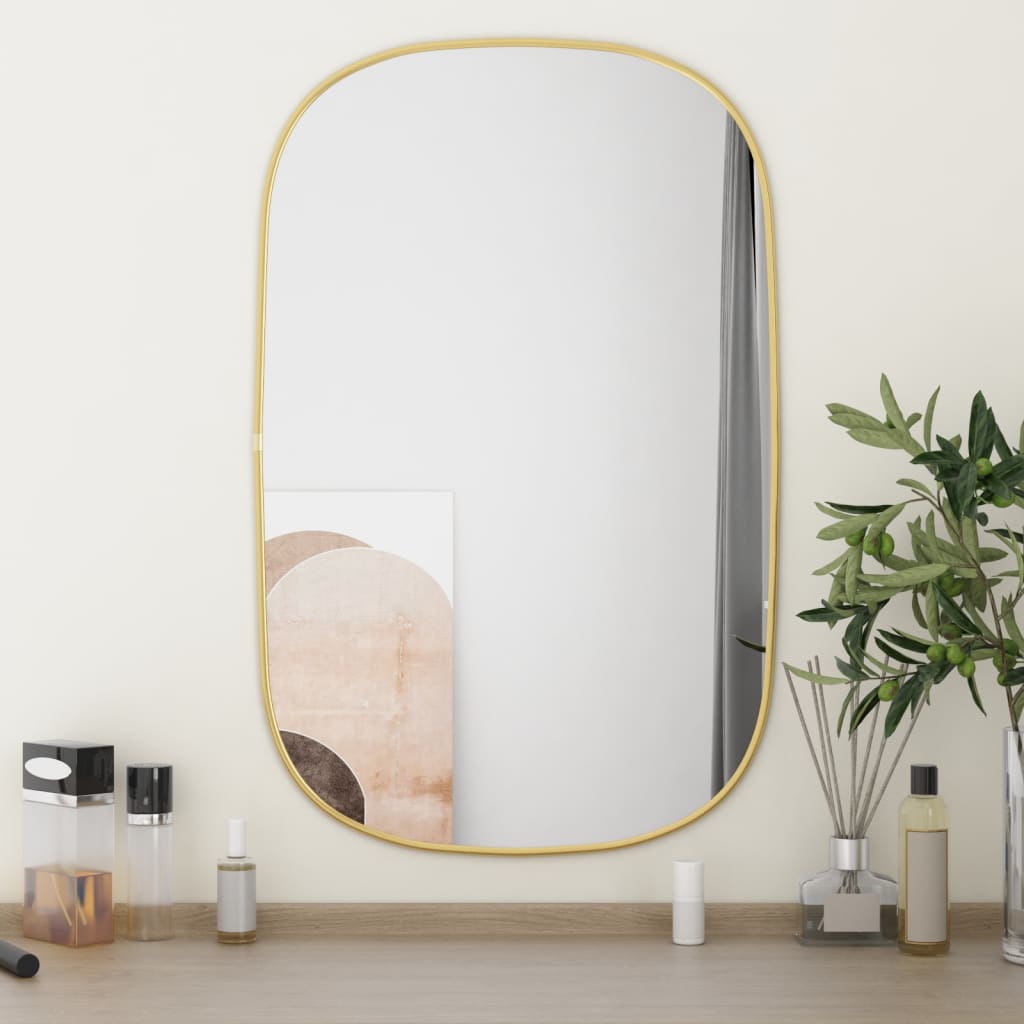 Vidaxl Wall Mirror 70x45 cm gullfarget