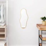 Vidaxl Wall Mirror 60x25 cm gullfarget