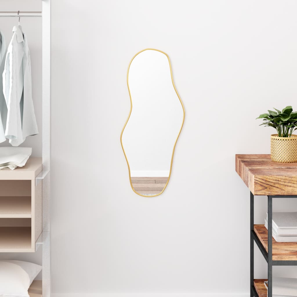 Vidaxl Wall Mirror 70x30 cm gullfarget