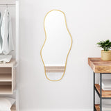 Vidaxl Wall Mirror 90x40 cm gullfarget