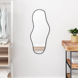 Vidaxl Wall Mirror 80x35 cm svart