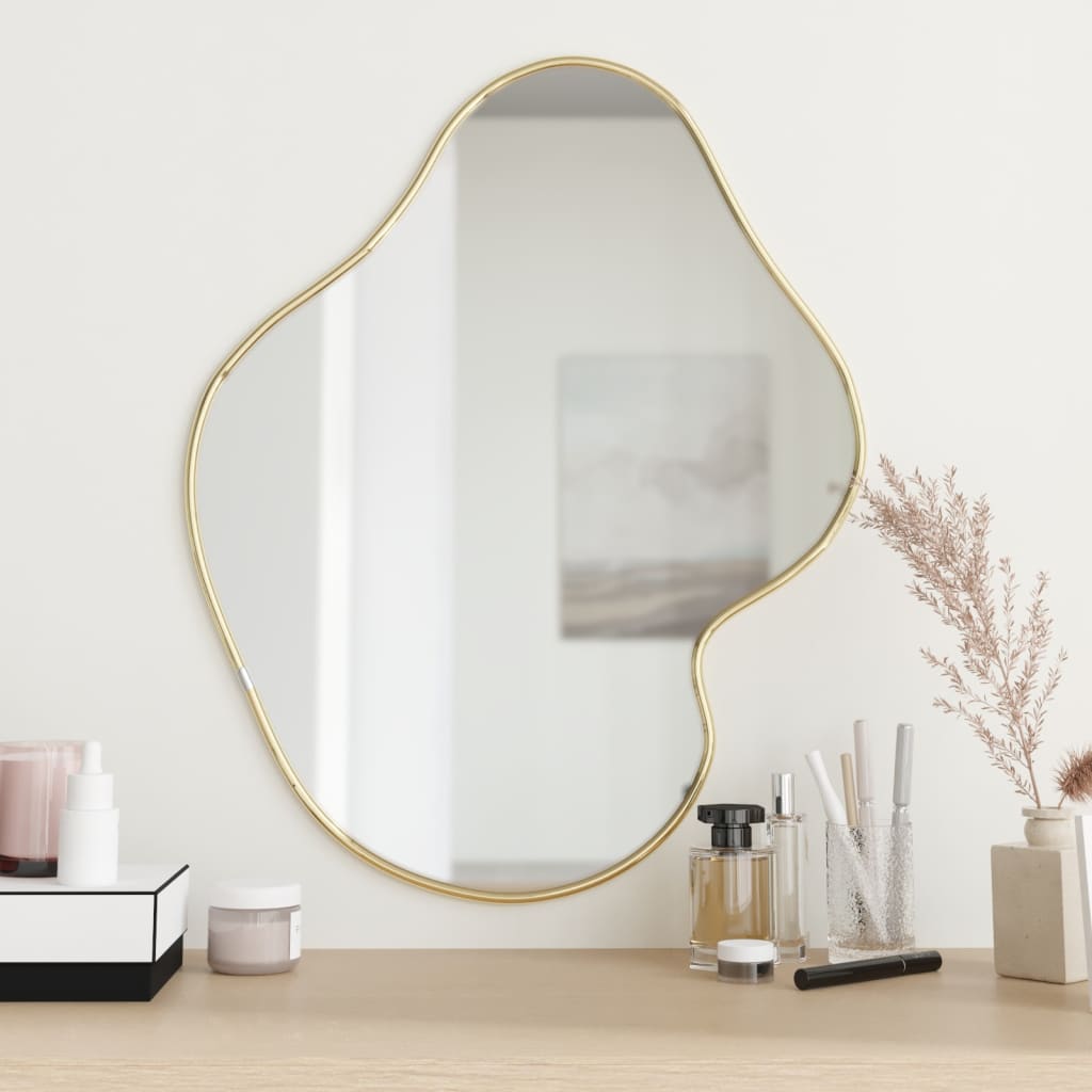 Vidaxl Wall Mirror 60x50 cm gullfarget