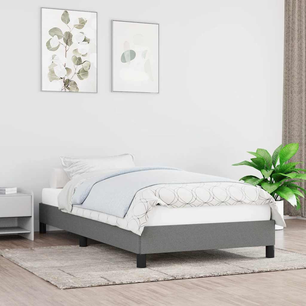 Vidaxl bedframe zonder matras 80x200 cm stof donkergrijs