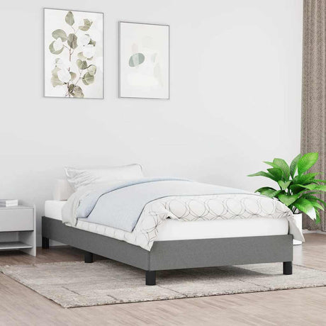Vidaxl bedframe zonder matras 80x200 cm stof donkergrijs