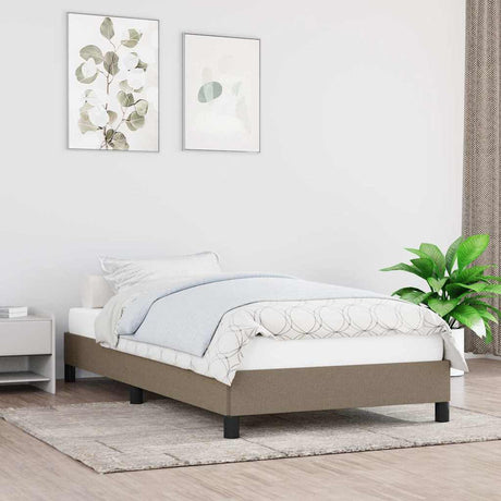 Vidaxl bedframe zonder matras 80x200 cm stof taupe