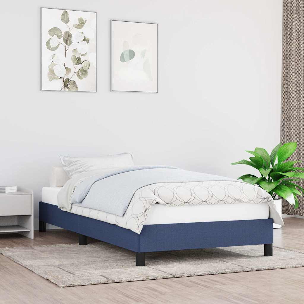 Vidaxl bedframe zonder matras 90x190 cm stof blauw