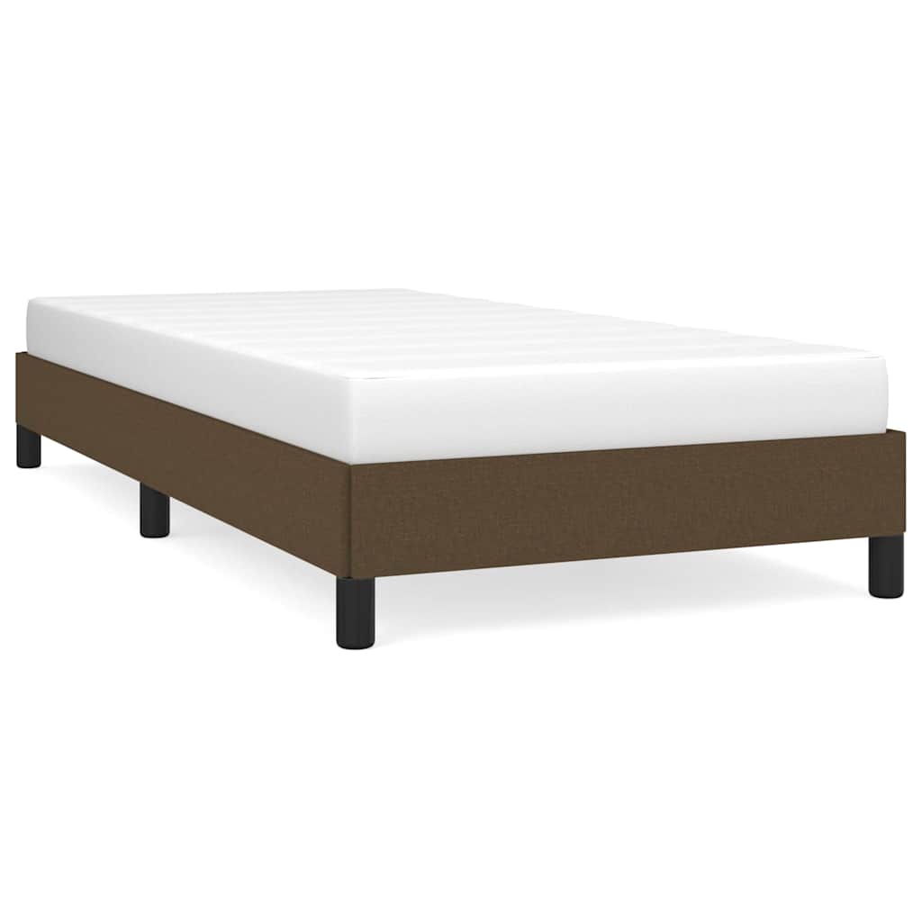 Vidaxl bedframe zonder matras 100x200 cm stof donkerbruin