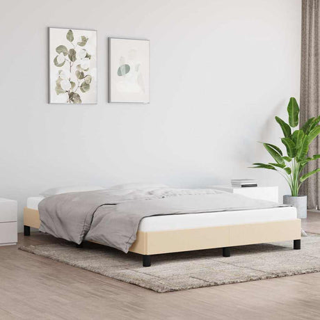 Vidaxl bedframe zonder matras stof crèmekleurig 140x200 cm