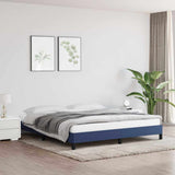 Vidaxl bedframe zonder matras stof blauw 180x200 cm
