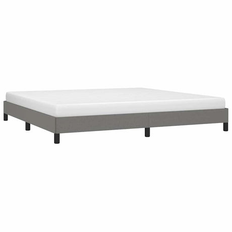 Vidaxl bedframe zonder matras stof donkergrijs 200x200 cm