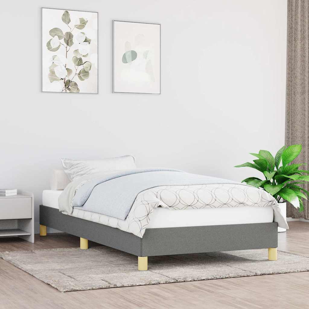 Vidaxl bedframe zonder matras 80x200 cm stof donkergrijs