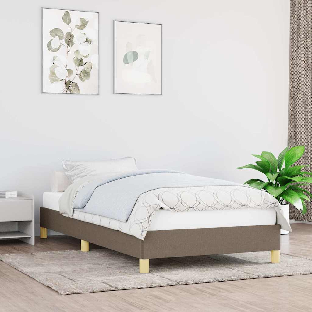Vidaxl bedframe zonder matras 90x200 cm stof taupe