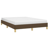Vidaxl bedframe zonder matras stof donkerbruin 140x190 cm