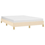 Vidaxl bedframe zonder matras stof crèmekleurig 140x190 cm